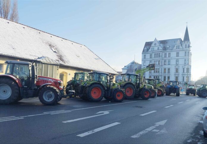 Landwirte, Polizei, Bauernproteste, Bremerhaven