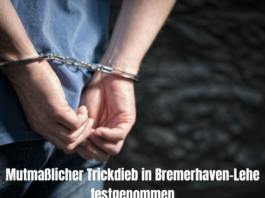 Mutmaßlicher Trickdieb in Bremerhaven-Lehe festgenommen