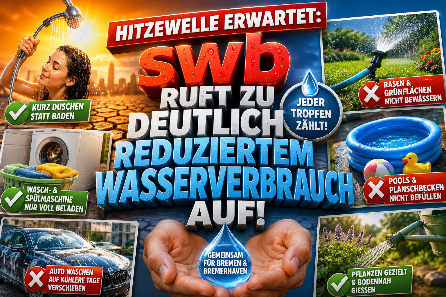 Hitzewelle erwartet: swb ruft zu deutlich reduziertem Wasserverbrauch ...